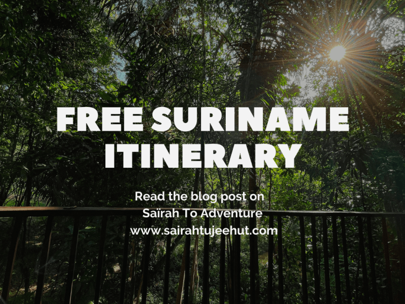 Free Suriname itinerary